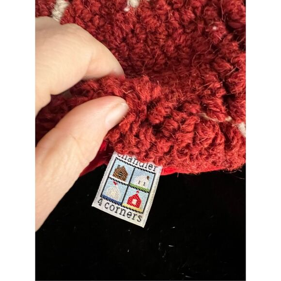 Chandler 4 Corners SNOWMAN BURRRR Hooked Wool Pillow Cover Laura Megroz 18 x 18 - Picture 6 of 6